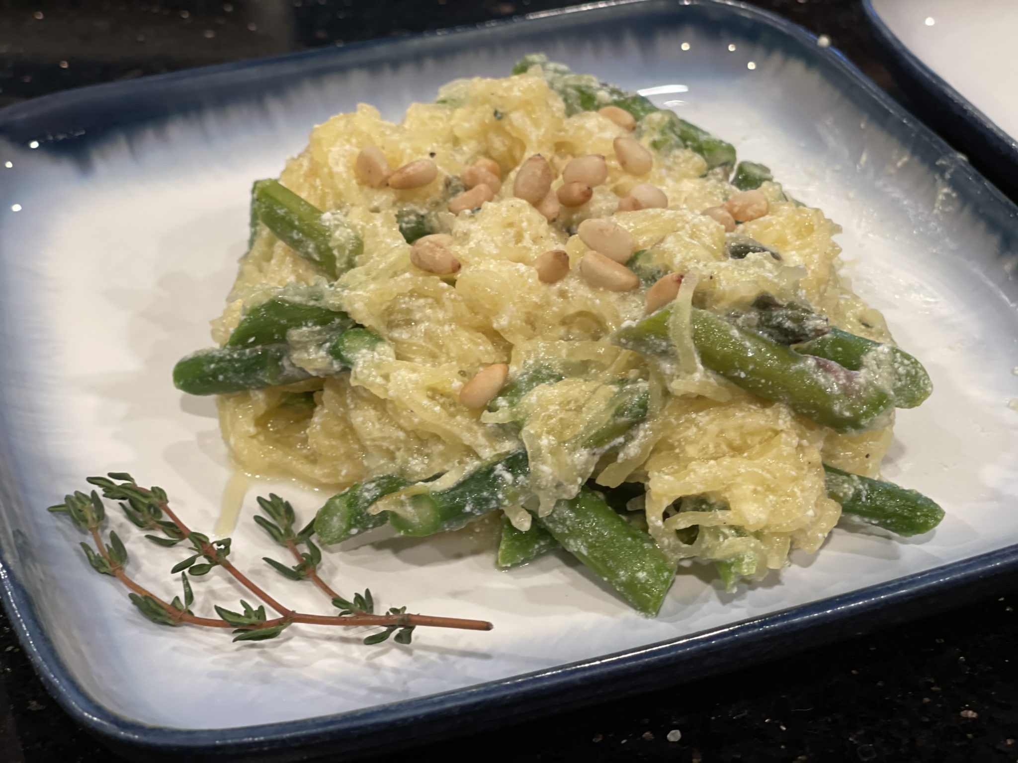 Spaghetti Squash with Asparagus, Ricotta, Lemon, and Thyme Let's